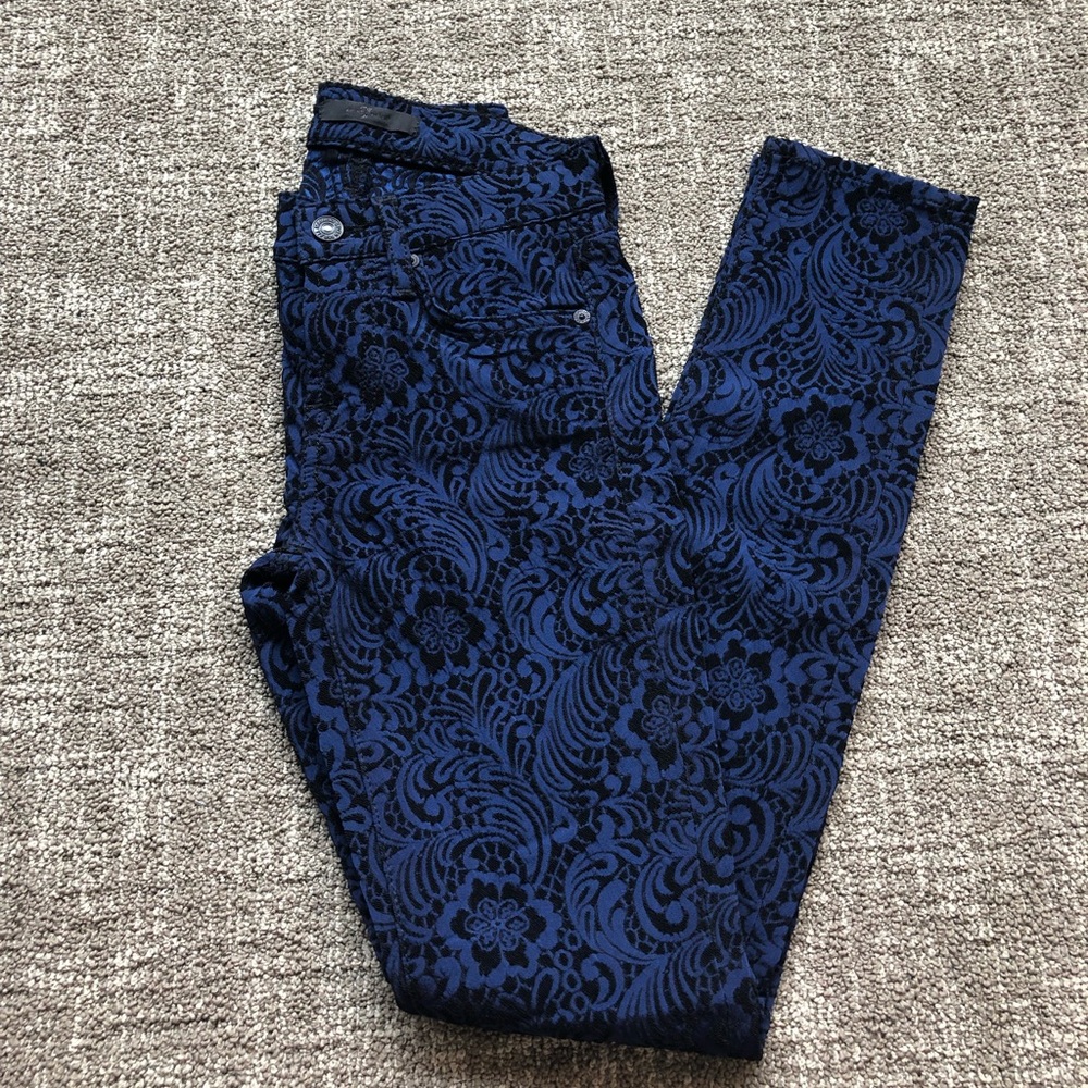 🆕7 For All Mankind Brocade Jacquard Skinny Pant